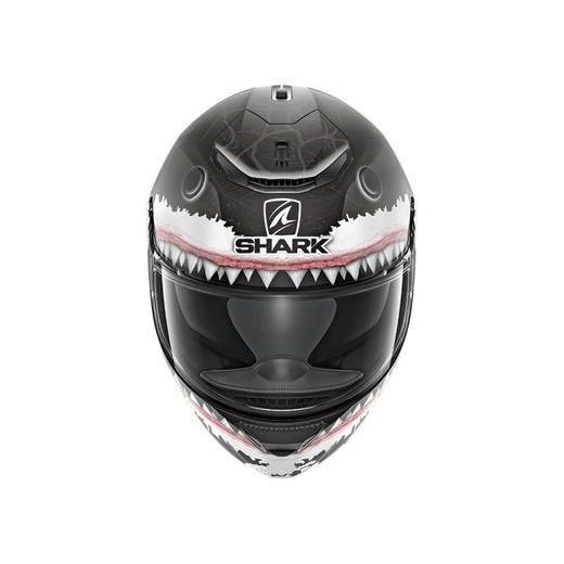 SHARK INTEGRÁLNÍ PŘILBA SPARTAN LORENZO WHITE SHARK BÍLÁ/ČERNÁ/MATNÁ/ŠEDÁ