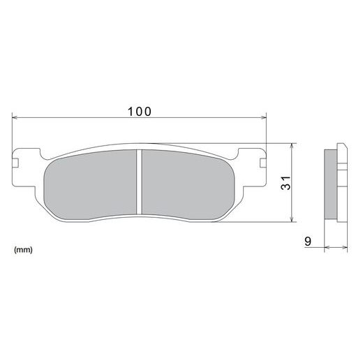 BRZDOVÉ DESTIČKY, NISSIN (SEMI-METALICKÁ SMĚS) 2 KS V BALENÍ