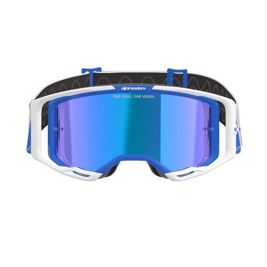 BRÝLE VISION 8 CORP, ALPINESTARS (MODRÁ/BÍLÁ, ZRCADLOVÉ MODRÉ PLEXI) 2025