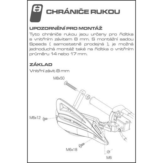 SPEEDS CHRÁNIČE PÁČEK A RUKOU S VÝSTUHOU