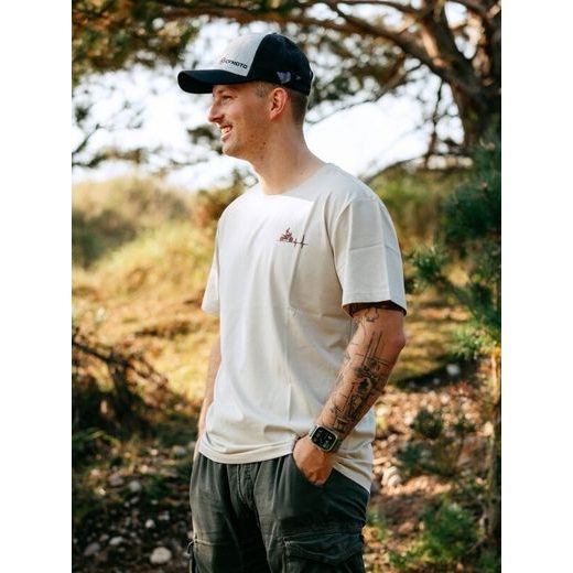 CFMOTO PÁNSKÉ TRIČKO "EXPERIENCE MORE TOGETHER" BÉŽOVÉ