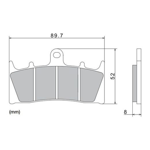 BRZDOVÉ DESTIČKY, NISSIN (SEMI-METALICKÁ SMĚS) 2 KS V BALENÍ