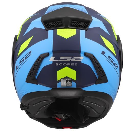 LS2 VÝKLOPNÁ MOTO PŘILBA FF902 SCOPE II DURIA BLUE H-VIS YELLOW