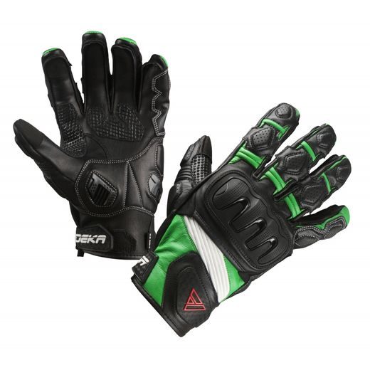 MODEKA MOTO RUKAVICE BAALI ČERNÁ/ZELENÁ