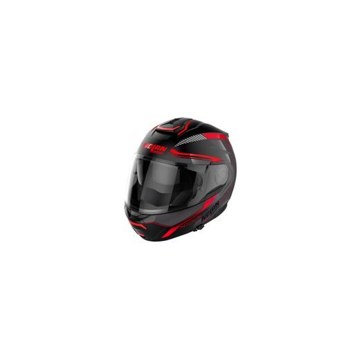 VÝKLOPNÁ HELMA MOTO HELMA NOLAN N100-6 SURVEYOR FLAT BLACK/RED N-COM 21