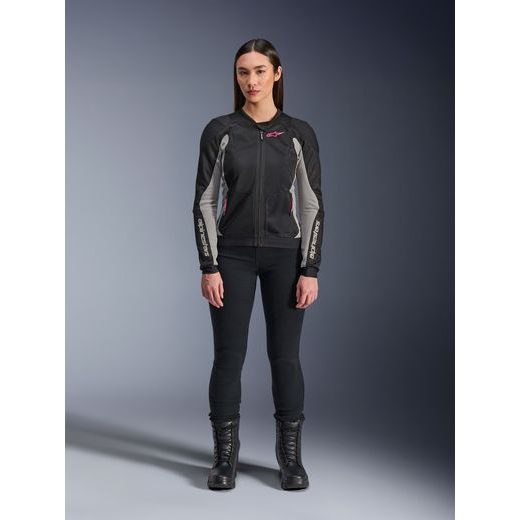 BUNDA STELLA TROOP-AIR, ALPINESTARS, DÁMSKÁ (ČERNÁ/ŠEDÁ/RŮŽOVÁ FLUO) 2025