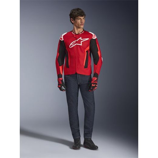 BUNDA T-GP AIR, ALPINESTARS (ČERVENÁ/ČERVENÁ FLUO/BÍLÁ/ČERNÁ) 2026
