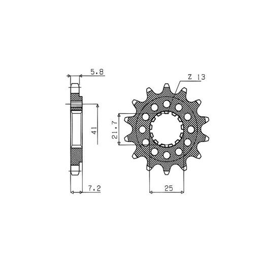 ŘETĚZOVÉ KOLEČKO PRO SEKUNDÁRNÍ ŘETĚZY TYPU 520, SUNSTAR (17 ZUBŮ)