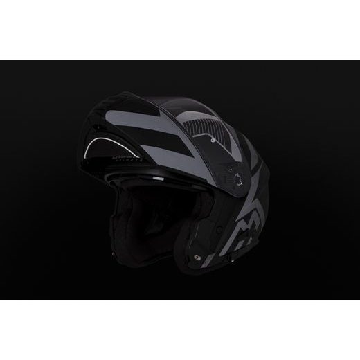 PŘILBA CASSIDA MODULO 2.1 PROFILE VISION (ČERNÁ MATNÁ/ŠEDÁ/ŠEDÁ REFLEXNÍ, PLEXI S PŘÍPRAVOU PRO PINLOCK)