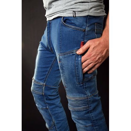 4SR PÁNSKÉ KEVLAROVÉ MOTO JEANSY CLUB SPORT BLUE