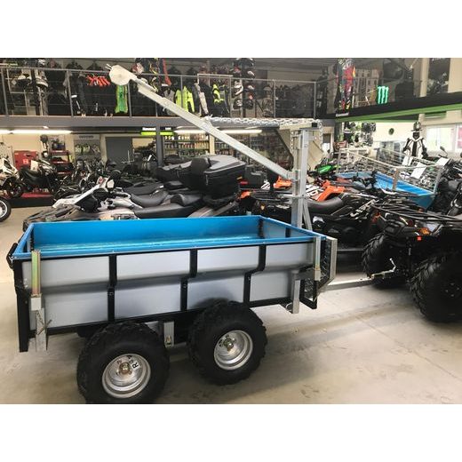 MULTIFUNKČNÍ VOZÍK ZA ČTYŘKOLKU, VČETNĚ VELKÉ, SKLOPNÉ KORBY A RAMENA