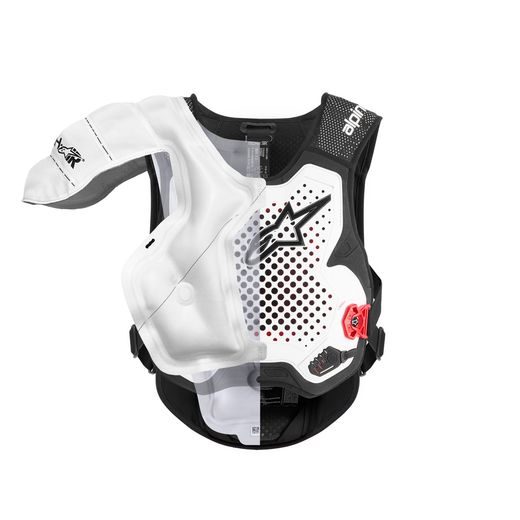 AIRBAGOVÁ VESTA TECH-AIR®MX PLASMA SYSTEM, ALPINESTARS (BÍLÁ/ČERNÁ/ČERVENÁ, KOMPATIBILNÍ PRO DOWNHILL ALGORITMUS) 2027