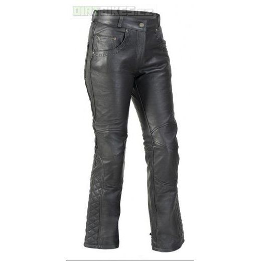 MBW BRIGITA DÁMSKÉ KOŽENÉ MOTO KALHOTY (ČERNÉ)