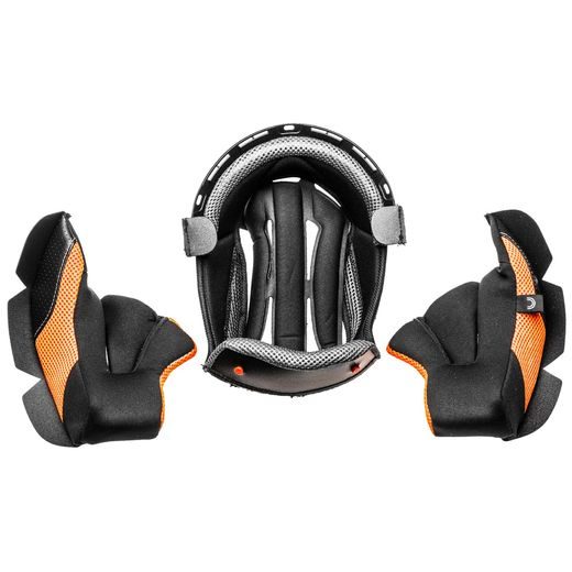 LÍCNICE A KLOBOUK PRO PŘILBY CROSS CUP TWO/SONIC JUNIOR, CASSIDA, DĚTSKÁ (ČERNÁ/ŠEDÁ/ORANŽOVÁ)