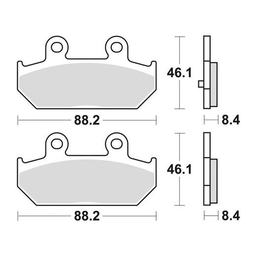 BRZDOVÉ DESTIČKY, BRAKING (SINTEROVÁ SMĚS P30) 2 KS V BALENÍ