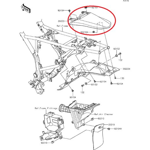 BLATNÍK ZADNÍ NA KAWASAKI KLX230R