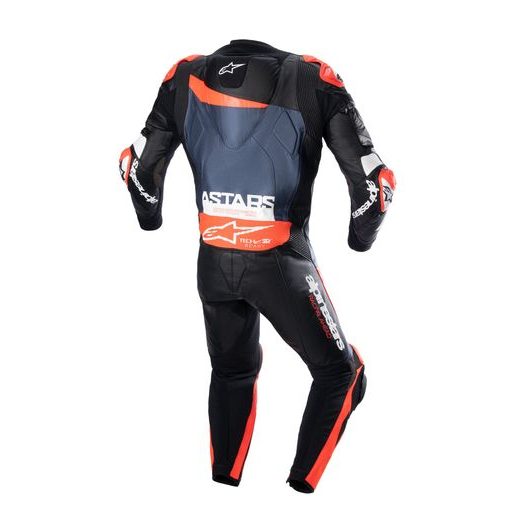 JEDNODÍLNÁ KOMBINÉZA GP PLUS 4, TECH-AIR KOMPATIBILNÍ, ALPINESTARS (ČERNÁ/ČERVENÁ FLUO/TMAVĚ MODRÁ) 2024