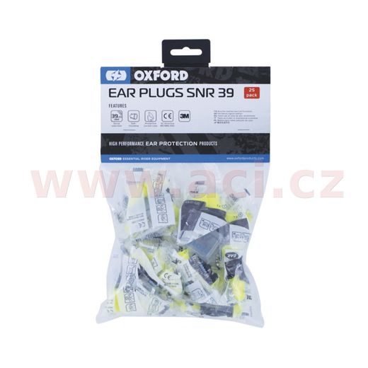 PU ŠPUNTY DO UŠÍ EARSOFT FX, OXFORD (SNR - PRŮMĚRNÁ HODNOTA SNÍŽENÍ HLUKU 39 DB, OBCHODNÍ BALENÍ 25 PÁRŮ)