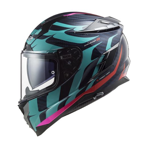 INTEGRÁLNÍ HELMA LS2 FF327 CHALLENGER CT2 FLAMES BLUE CARBON