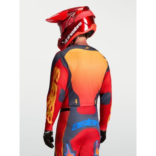 DRES RACER HUNT, ALPINESTARS (ČERVENÁ/TMAVĚ ŠEDÁ/GRADIENT) 2027