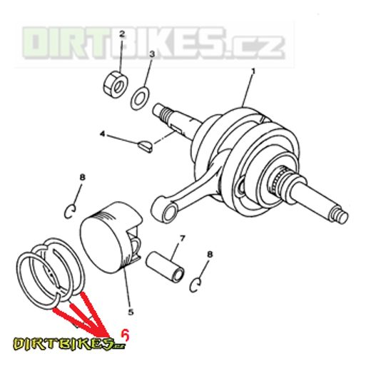 6. PÍSTNÍ KROUŽKY LINHAI SET (PRO ATV260)