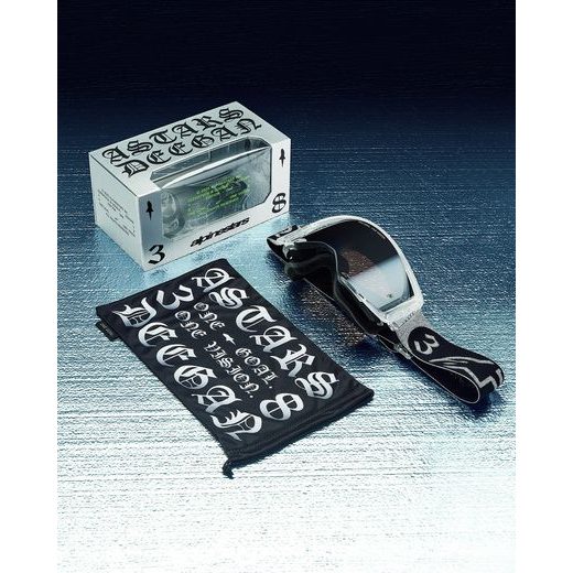 BRÝLE SUPERTECH VISION DNGR38 XXV, ALPINESTARS (ČERNÁ/STŘÍBRNÁ, ZRCADLOVÉ STŘÍBRNÉ PLEXI) 2026