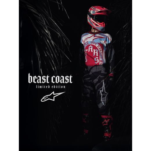 PŘILBA SUPERTECH S-M7 LIMITOVANÁ EDICE BEAST COAST, ALPINESTARS (ŠEDÁ/ČERNÁ/ORANŽOVÁ) 2026