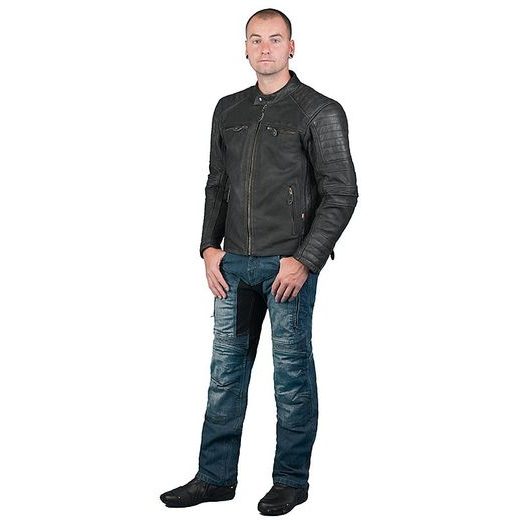 MBW PÁNSKÁ KOŽENÁ RETRO MOTO BUNDA HURRICANE 