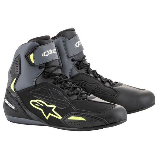 BOTY FASTER-3 DRYSTAR, ALPINESTARS (ČERNÉ/ŠEDÉ/ŽLUTÁ FLUO)