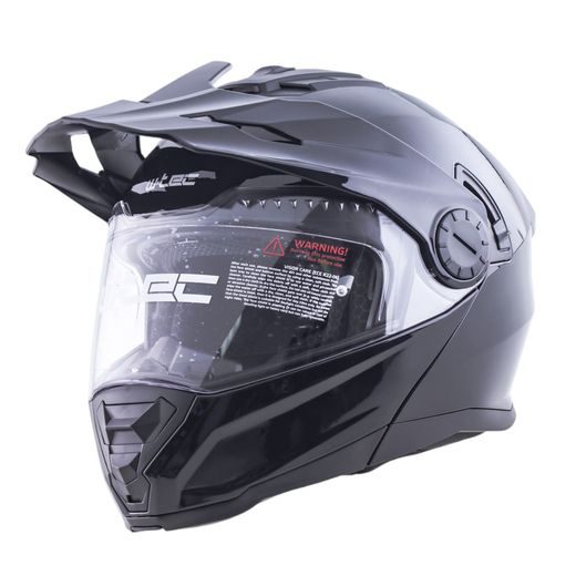 VÝKLOPNÁ ENDURO PŘILBA W-TEC BISCAIA P/J ČERNÁ LESKLÁ *