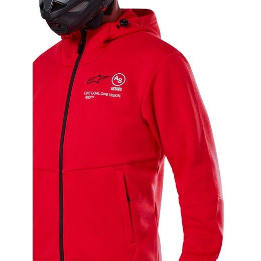 MIKINA RACER MX FLEECE, ALPINESTARS (ČERVENÁ) 2025