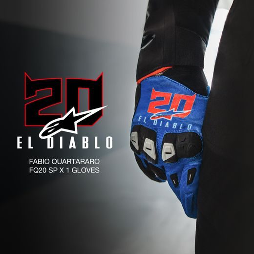 RUKAVICE SP X 1 FQ20 KOLEKCE, ALPINESTARS (MODRÁ/ČERNÁ/ČERVENÁ FLUO) 2026