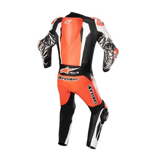 JEDNODÍLNÁ KOMBINÉZA RACING ABSOLUTE 2, TECH-AIR KOMPATIBILNÍ, ALPINESTARS (ČERVENÁ FLUO/BÍLÁ/ČERNÁ) 2024