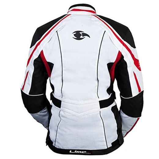 MBW DÁMSKÁ TEXTILNÍ MOTO BUNDA NIKITA BÍLO ČERVENÁ