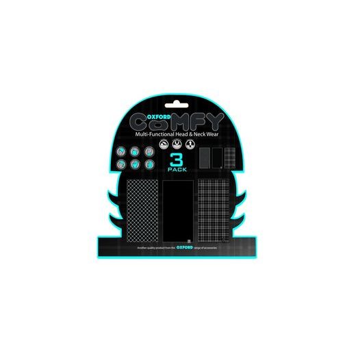 NÁKRČNÍKY COMFY TARTAN, OXFORD (SADA 3 KS)