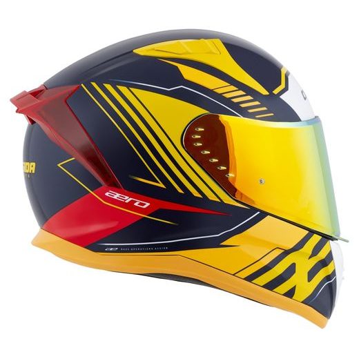 PŘILBA AERO DROME, CASSIDA (MODRÁ/ŽLUTÁ FLUO/ORANŽOVÁ/ČERVENÁ/SVĚTLE MODRÁ/BÍLÁ)