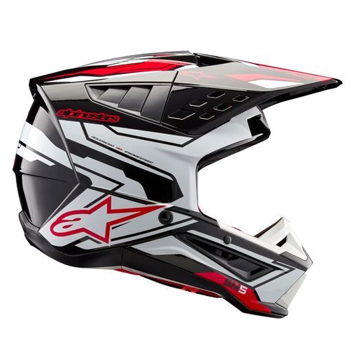 PŘILBA ALPINESTARS S-M5 ACTION 2 (ČERNÁ/BÍLÁ/ČERVENÁ FLUO) 2024