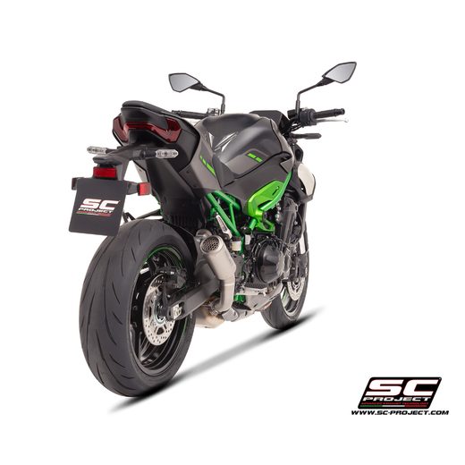 SC-PROJECT KAWASAKI Z900 2025- TITANOVÝ VÝFUK CR-T S MŘÍŽKOU STONEGUARD HOMOLOGOVANÝ