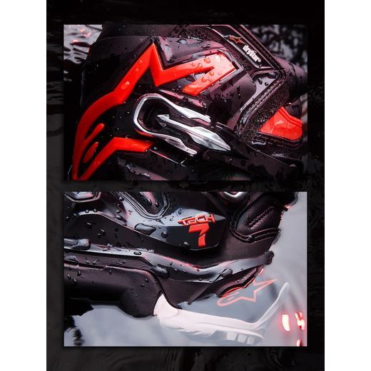 BOTY TECH 7 ENDURO DRYSTAR, ALPINESTARS (ČERNÁ/ČERVENÁ FLUO/BÍLÁ) 2026
