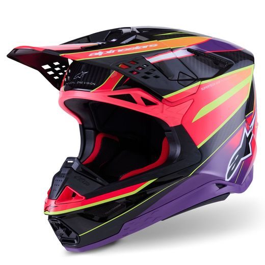 PŘILBA SUPERTECH S-M10 ERA, ALPINESTARS (RŮŽOVÁ/FIALOVÁ/ŽLUTÁ FLUO) 2026