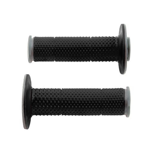 GRIPY FULL DIAMOND (DVOUVRSTVÉ, EXTRA MĚKKÉ), RTECH (ČERNO-ŠEDÉ, PÁR, DÉLKA 116 MM)