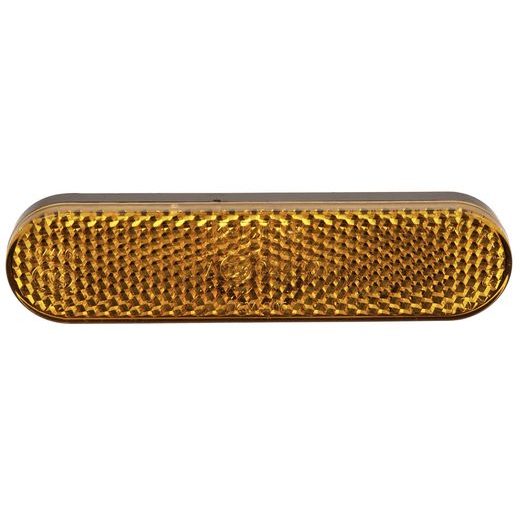 ODRAZKA OBDÉLNÍKOVÁ, Q-TECH (ORANŽOVÁ, SE ZAJIŠŤOVACÍM ČEPEM, 95 X 23 MM)