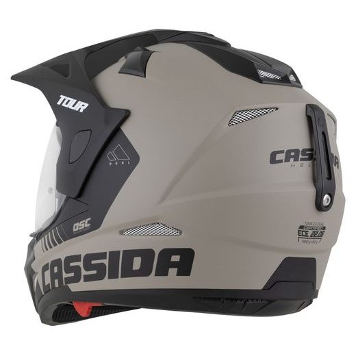 CASSIDA ENDURO MOTO PŘILBA TOUR 2.0 DUAL PÍSKOVÁ MATNÁ ČERNÁ, PLEXI S PŘÍPRAVOU PRO PINLOCK