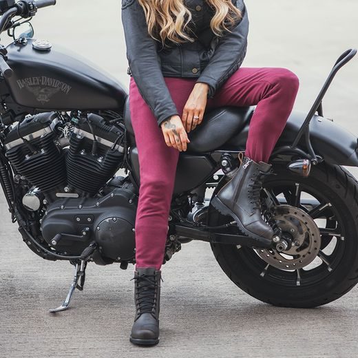 KALHOTY SUPER LEGGINGS 2.0, OXFORD, DÁMSKÉ (LEGÍNY S ARAMIDOVOU PODŠÍVKOU, BORDÓ)