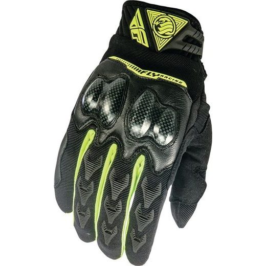 FLY RACING PÁNSKÉ MOTO RUKAVICE PATROL XC GLOVES BLACK FLUO YELLOW
