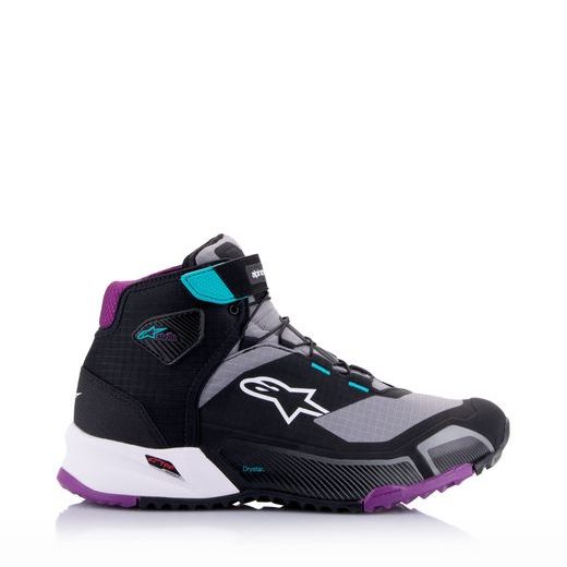 BOTY STELLA CR-X DRYSTAR, ALPINESTARS, DÁMSKÉ (ČERNÁ/ŠEDÁ/FIALOVÁ/TYRKYSOVÁ) 2024