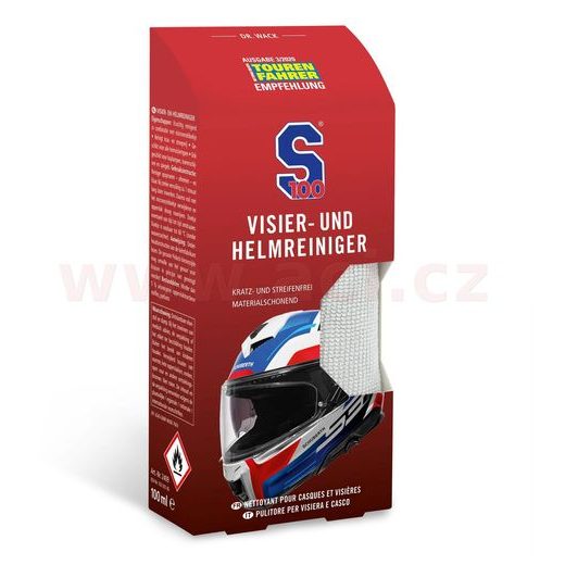 S100 ČISTIČ HLEDÍ S MIKROVLÁKNOVOU UTĚRKOU - VISOR & HELMET CLEANER 100 ML *