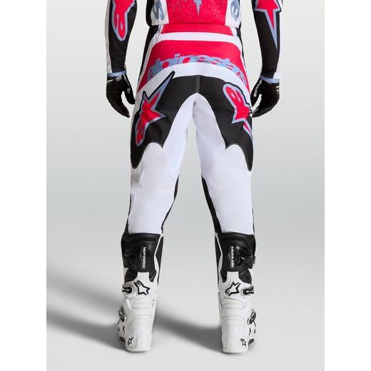 KALHOTY FLUID DRAG, ALPINESTARS (ČERNÁ/BÍLÁ/SVĚTLE MODRÁ/ČERVENÁ FLUO) 2027