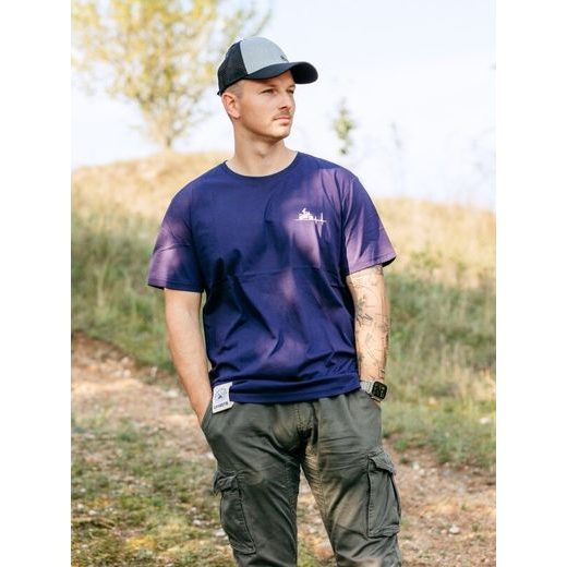 CFMOTO PÁNSKÉ TRIČKO "GO WITH THE FLOW" TMAVĚ MODRÁ