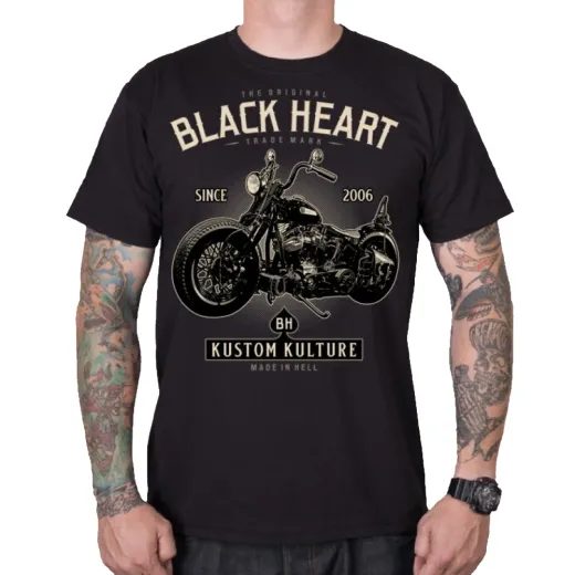 PÁNSKÉ TRIKO BLACK HEART MOTORCYCLE